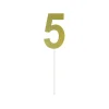 Gold Glitter Cake Topper Number 5