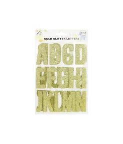 Gold Glitter Letter Stickers 26pc
