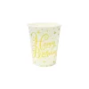Gold Happy Birthday Paper Cups 20x9oz