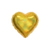 Gold Holo Glitter Heart Foil Balloon 18in