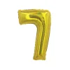 Gold Holographic Foil Number Balloon 7