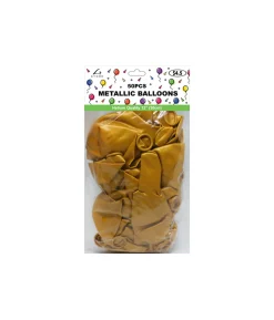 Gold Metallic Latex Balloons 12inch 50pk