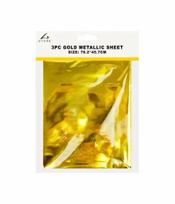 Gold Metallic Sheet 45.7 x 76.2cm 3pc