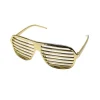 Gold Metallic Shutter Party Glasses