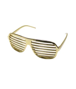 Gold Metallic Shutter Party Glasses