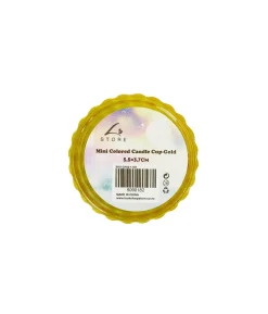 Gold Mini Colored Glass Candle Cup 5.5 x 3.7cm 1pc