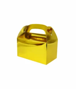 Gold Paper Treat Box 6pc (Side Seal)