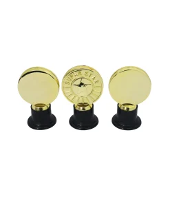 Gold Plastics Circle Trophy Set 3pcs