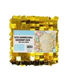 Gold Shimmer Wall Panels 6pc