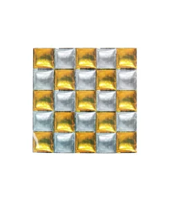 Gold & Silver Double-Sided Square Foil Balloon 25pc