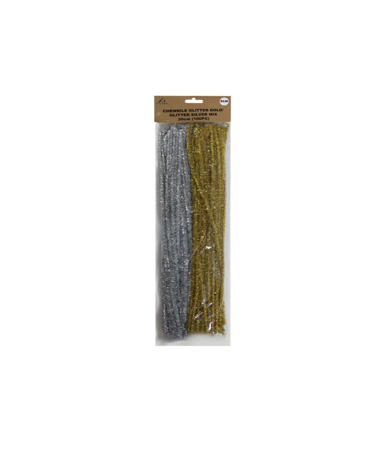 Gold & Silver Mixed Chenille Stems 30cm