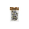 Gold & Silver Wooden Pegs 35x7mm
