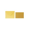 Gold Small Pearlised Cards & Envelopes Set 12pc