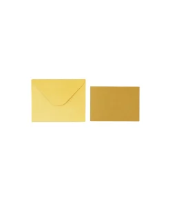 Gold Small Pearlised Cards & Envelopes Set 12pc