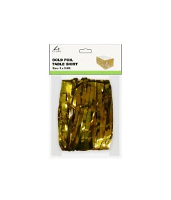 Gold Table Skirt 3×0.8m