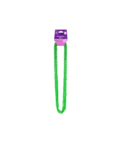 Green Bead Necklaces 78cm 6pk