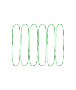 Green Bead Necklaces 78cm 6pk