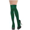 Green & Black Striped Party Stockings