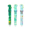Green Dinosaur Multicolor Pen 10 colors Assorted