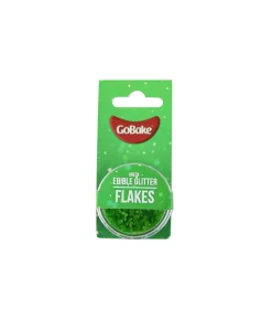Green Edible Glitter Flakes 2g