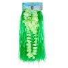 Green Flowered Hawaiian Grass Skirt Set 5pc