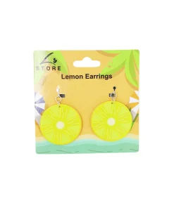 Green Lemon Earrings 6cm