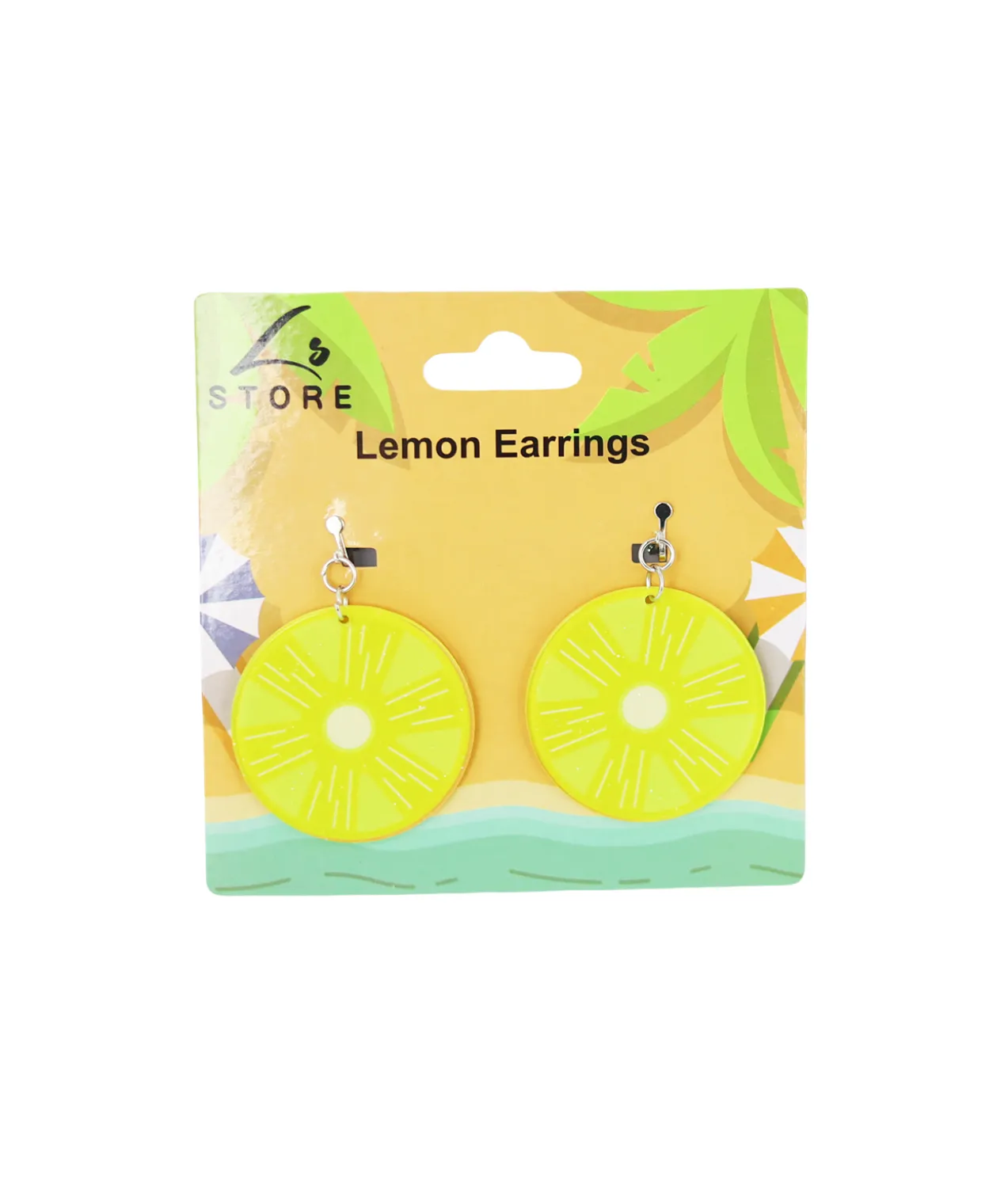 Green Lemon Earrings 6cm