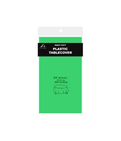 Green Round Plastic Tablecover 213x213cm