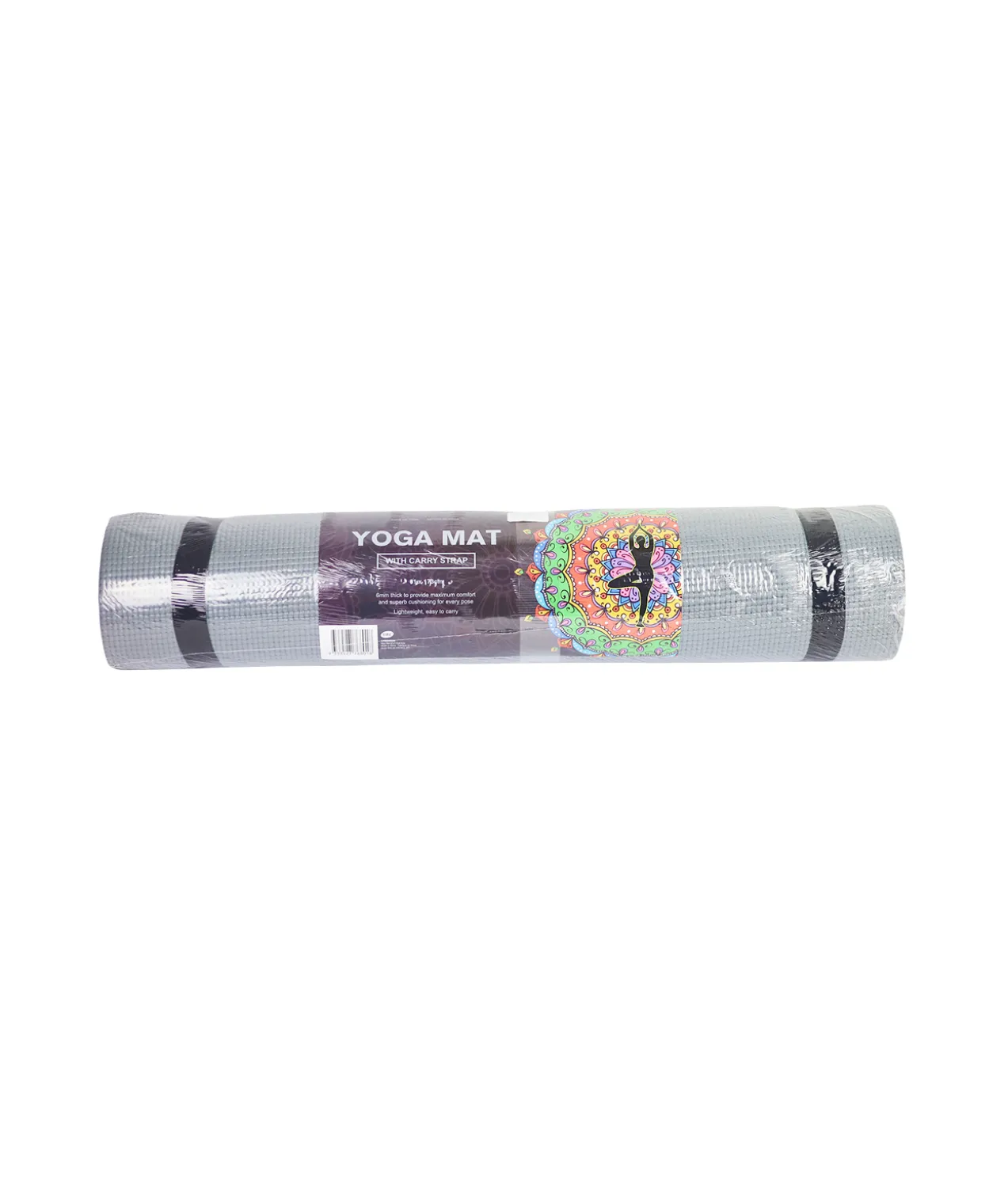 Grey Yoga Mat 61 x 173 x 0.6cm