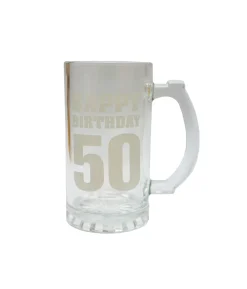 Happy Birthday 50 Beer Glass Mug