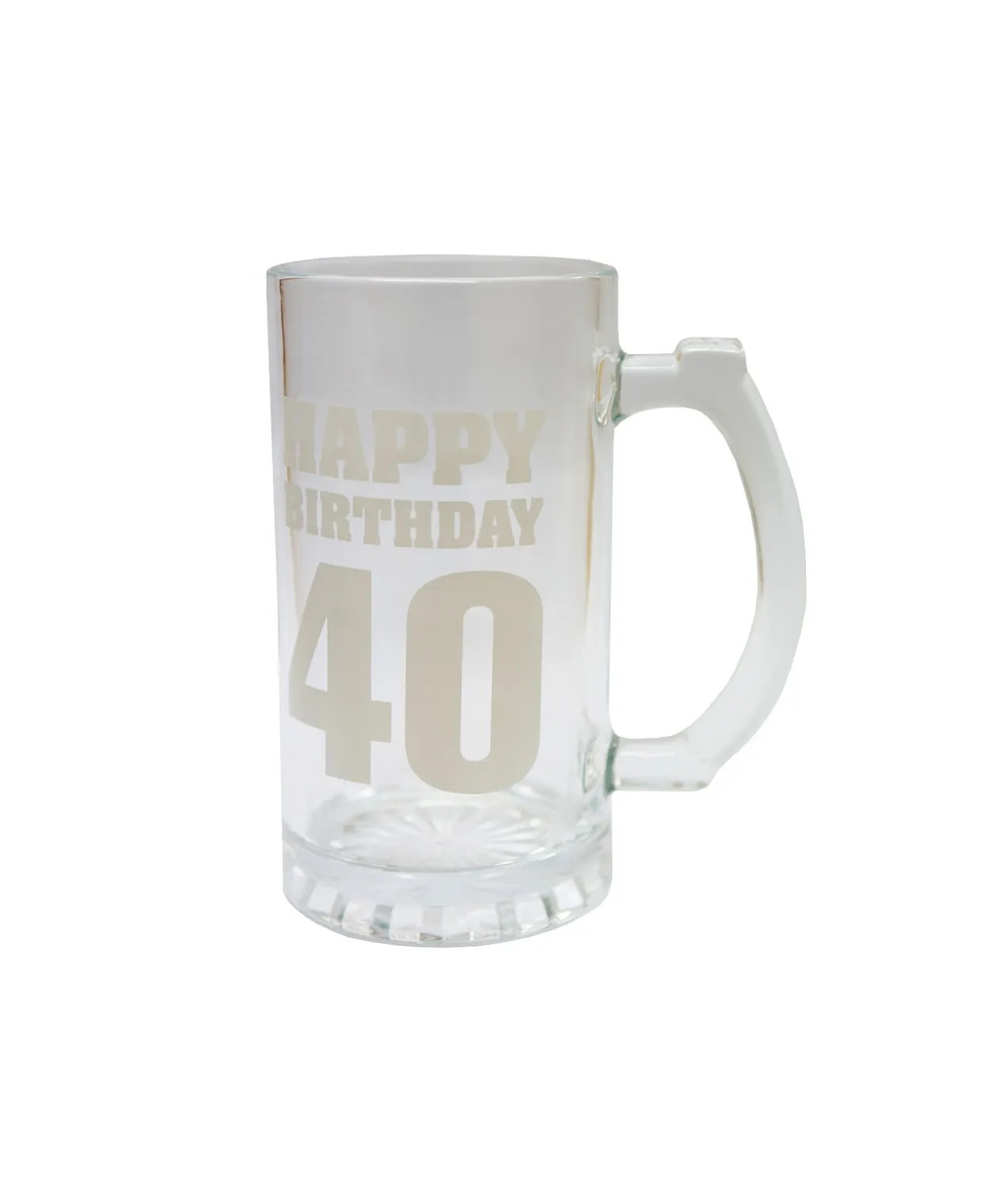 Happy Birthday 40 Beer Glass Mug