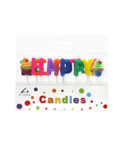 Happy Birthday Cupcake Candle Set