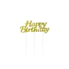 Happy Birthday Gold Cake Topper
