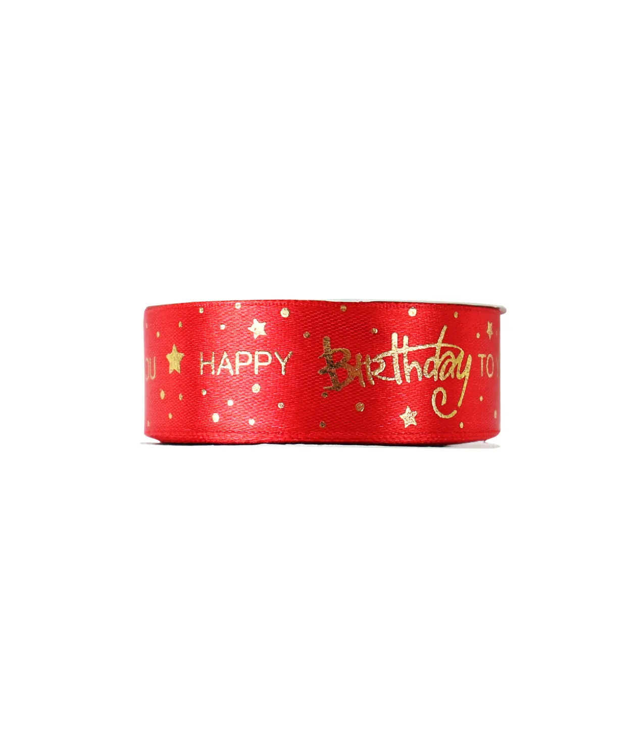 Happy Birthday Ribbon 2.5cm x 22.8m