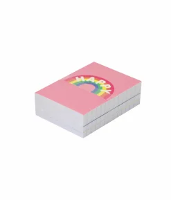 Happy Rainbow Note Pad 60 Sheets 4Pc 6.5×9.5cm