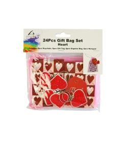 Heart Gift Bag Set 24pcs