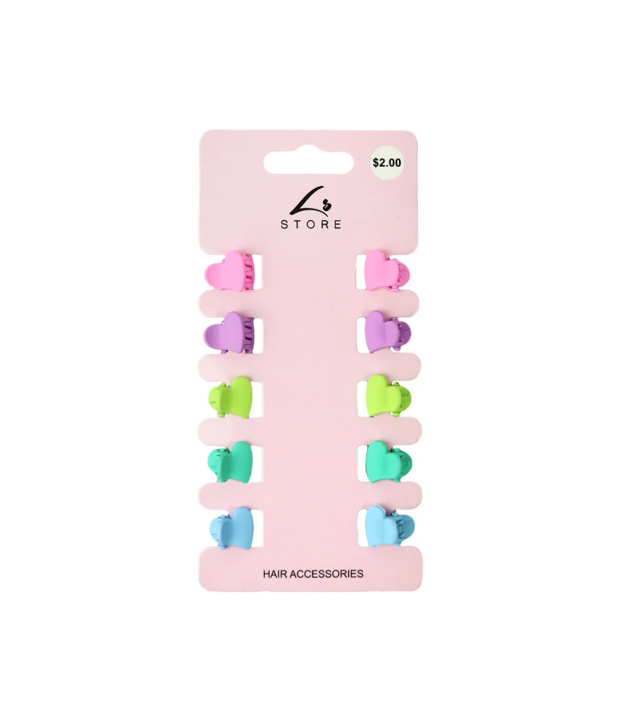 Heart Mini Claw Clip Set 10pk