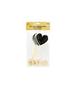 Heart Shape Chalk Board With Stand 4pc