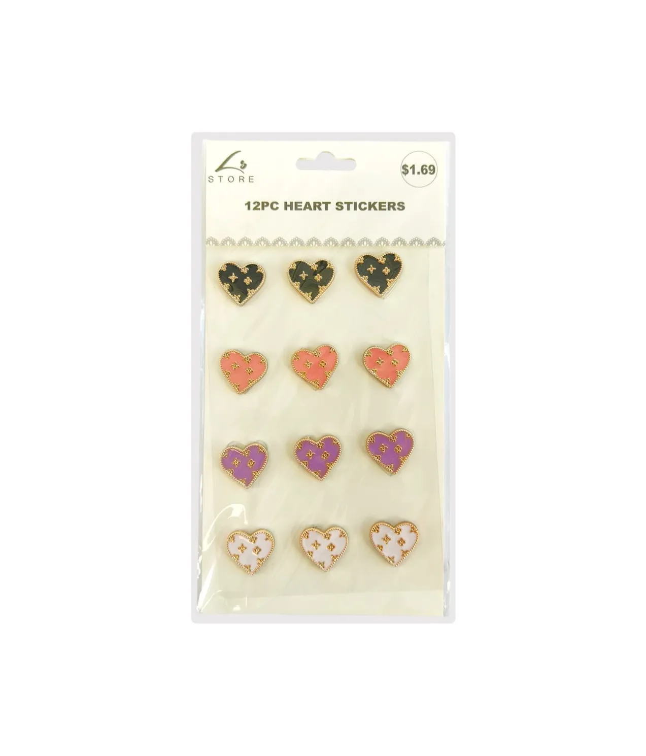 Heart Stickers 12pc