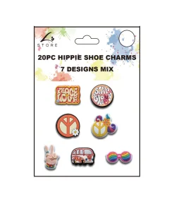 Hippie Shoe Charms 20pc
