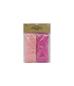 Hot & Light Pink Craft Raffia 2x30m