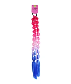 Hot Pink+Blue Party Braid Wig 55cm