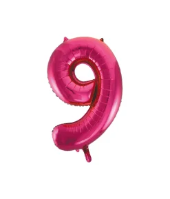 Hot Pink Foil Number Balloon 9