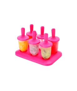 Hot Pink Jelly Shape Popsicle Maker 6pk