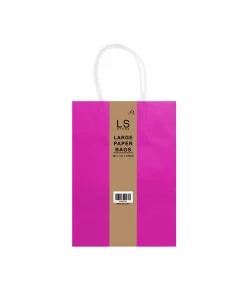 Hot Pink Large Paper Bag 2pcs