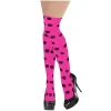 Hot Pink Party Stocking with Black Polka Dots