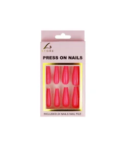 Hot Pink Press On Nails 24pc
