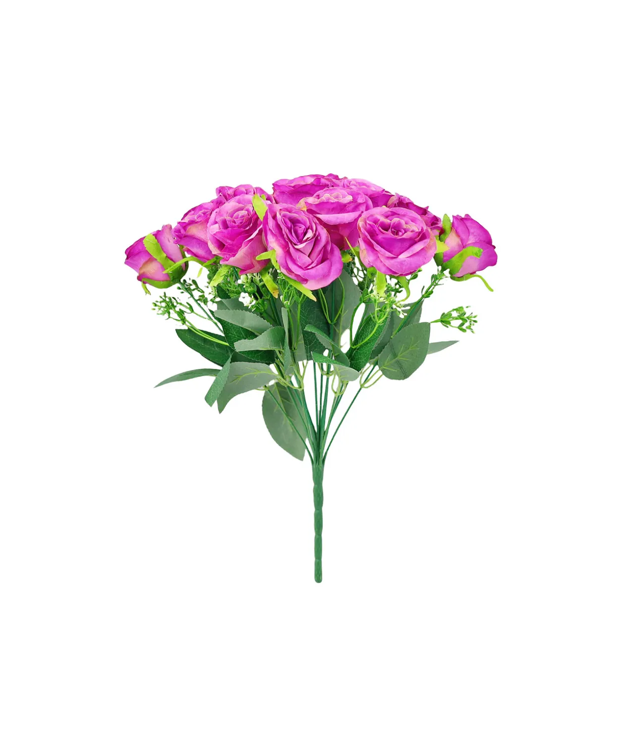 Hot Pink Rose Bush 18 Head 47cm
