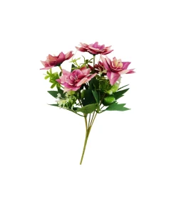 Hot Pink Rose 5 Head 28cm