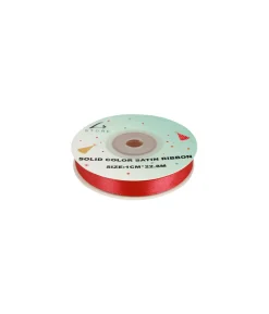 Hot Pink Solid Colour Satin Ribbon 1cm